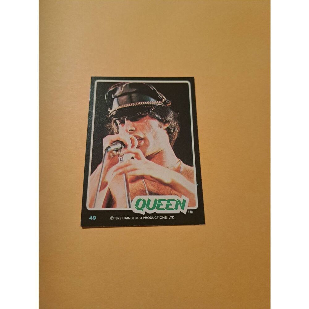 Vintage 1979 Raincloud Productions Queen Trading Card #49 Rock Band Memorabilia